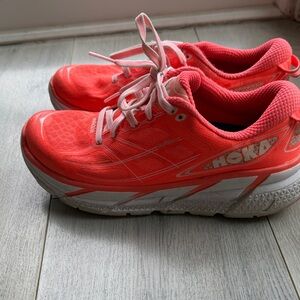 Hoka Women's Bright Coral Athletic Shoes